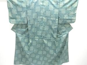 幾何学模様織り出し西陣お召着物